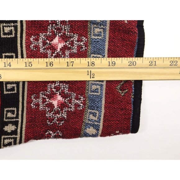 Vintage 90s Flashback Woven Southwestern Tapestry Cropped Boho Jacket Sz M - Picture 5 of 8